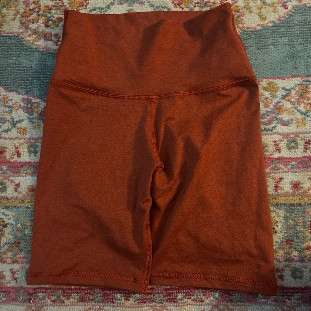 Women's High-Waisted Orange Shorts